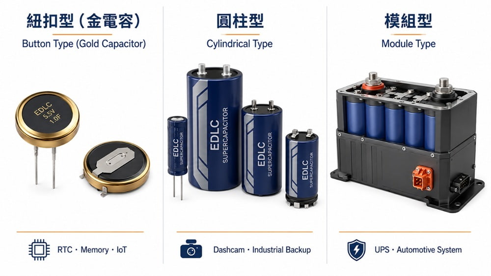 常見的超級電容規格