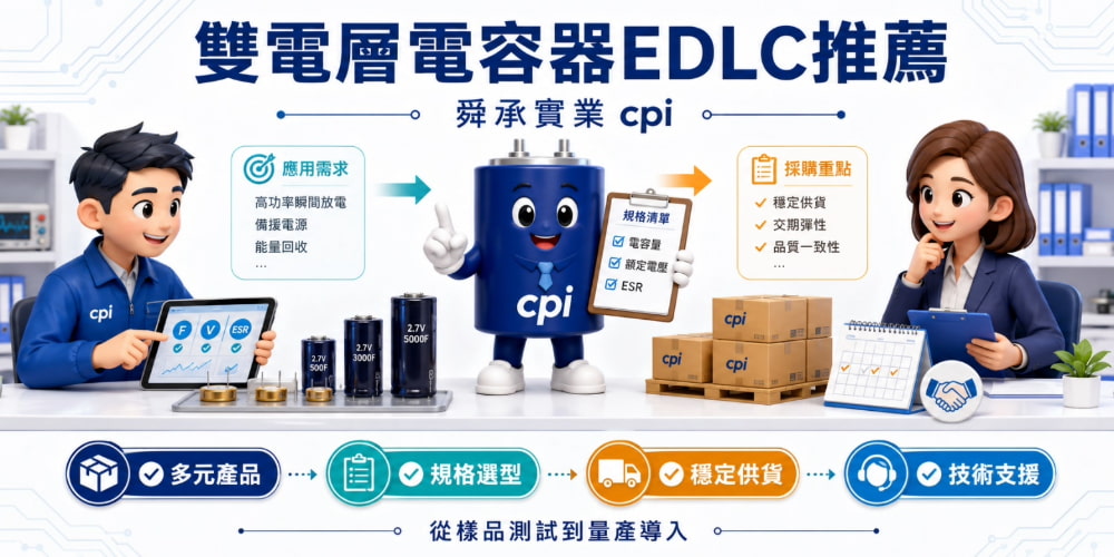 雙電層電容器EDLC推薦－舜承實業cpi