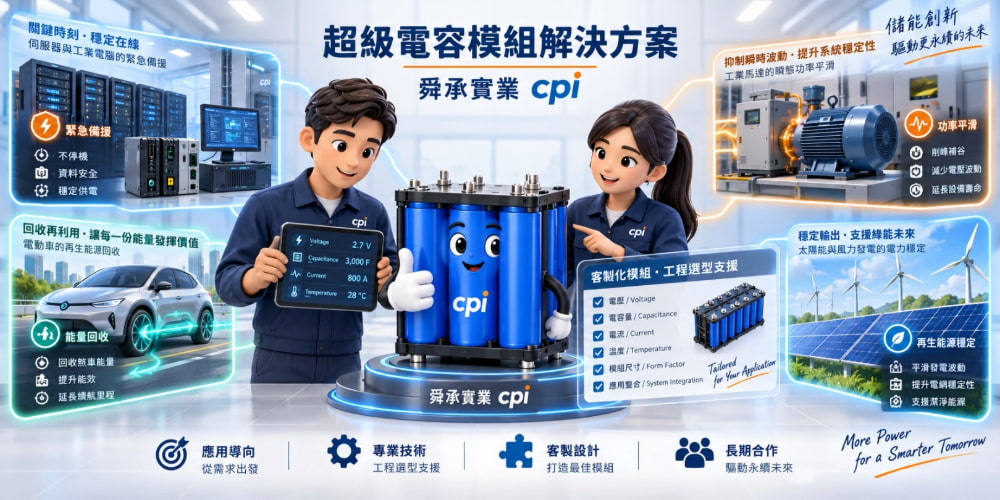 超級電容模組應用建議