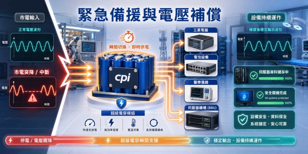 緊急備援與電壓補償應用