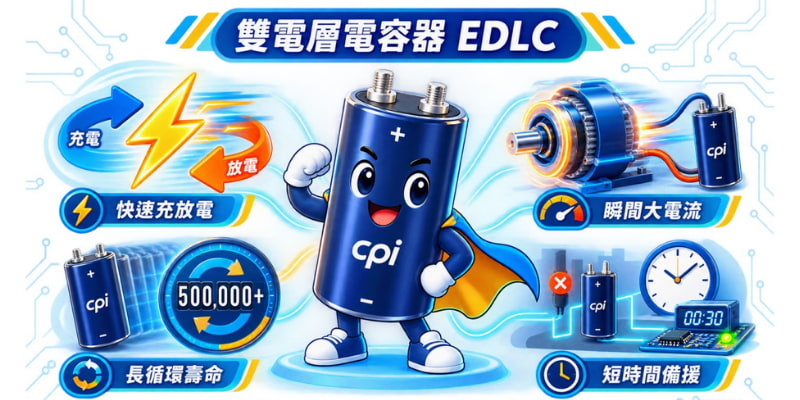 雙電層電容器是什麼？EDLC原理、優缺點與選型一次看！